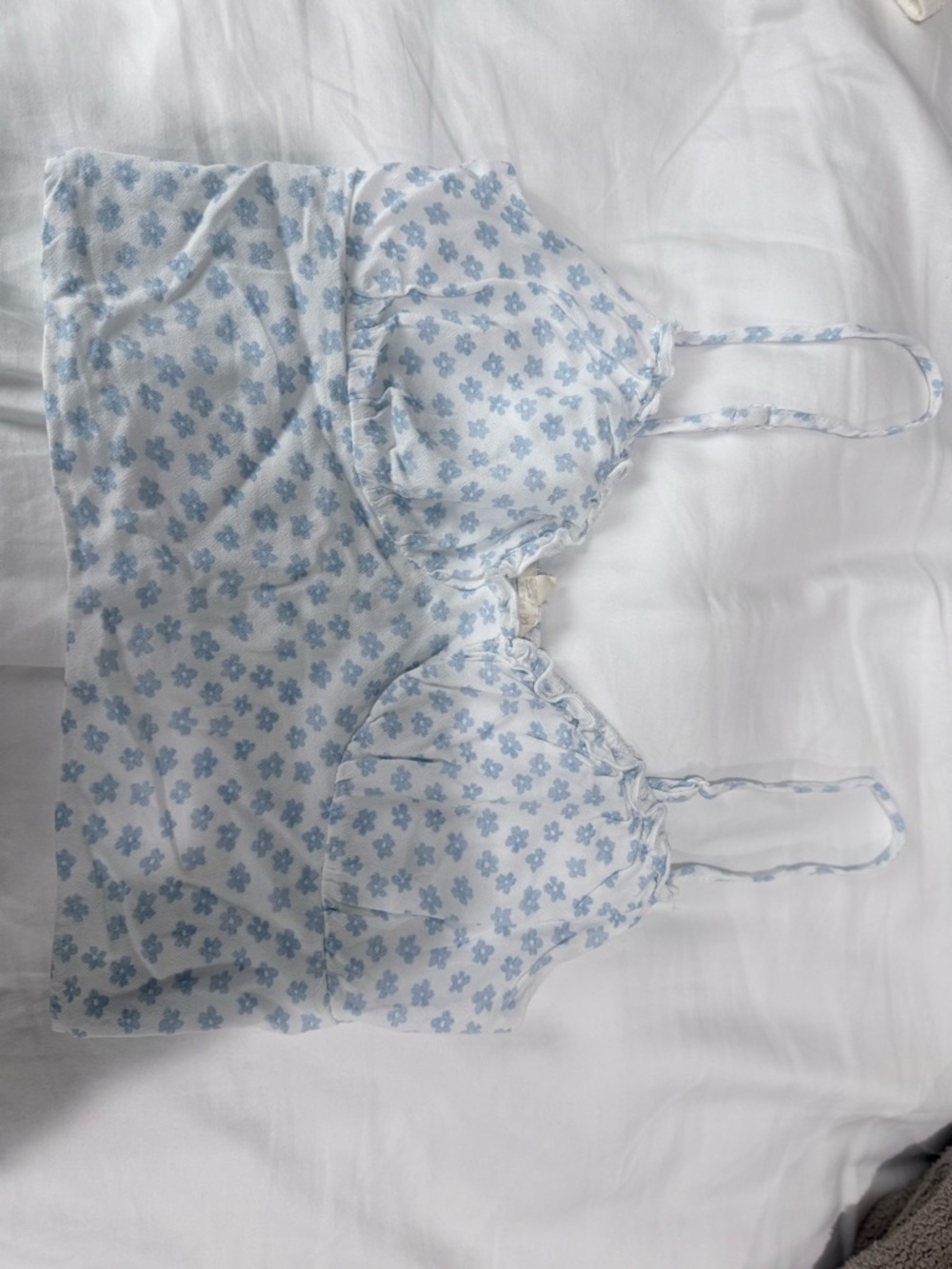 PacSun Light Blue Floral Crop Cami